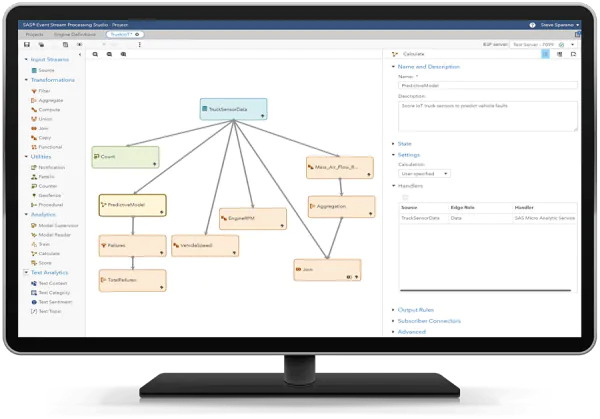 screenshot of SAS Analytics for IoT